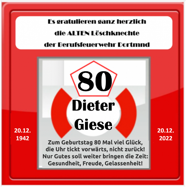 80. 20.12. 2022 Dieter Diese