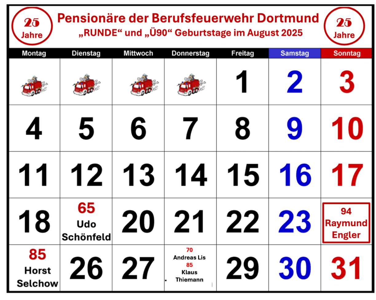 Neu Kalender August 24