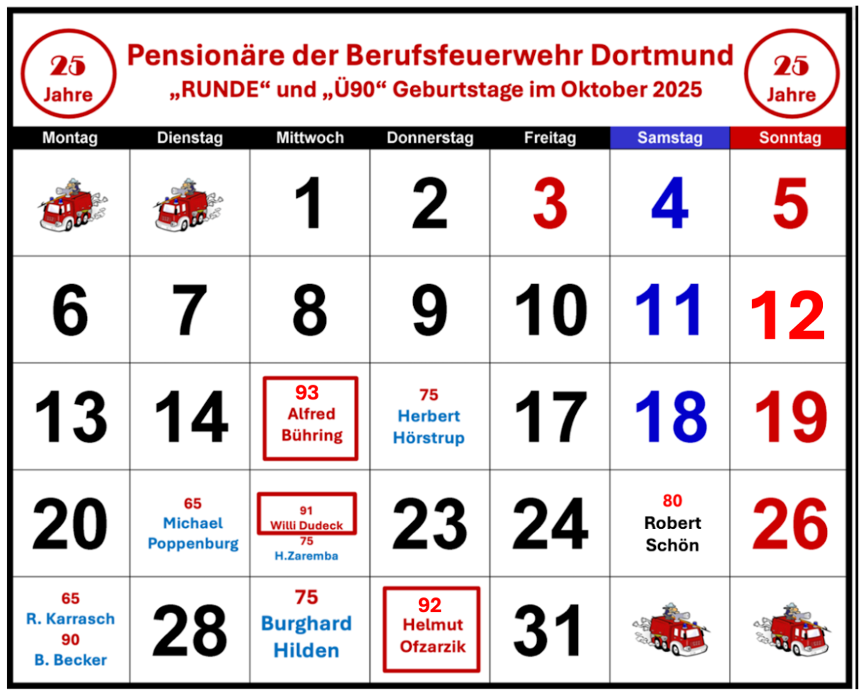 kalender Oktober