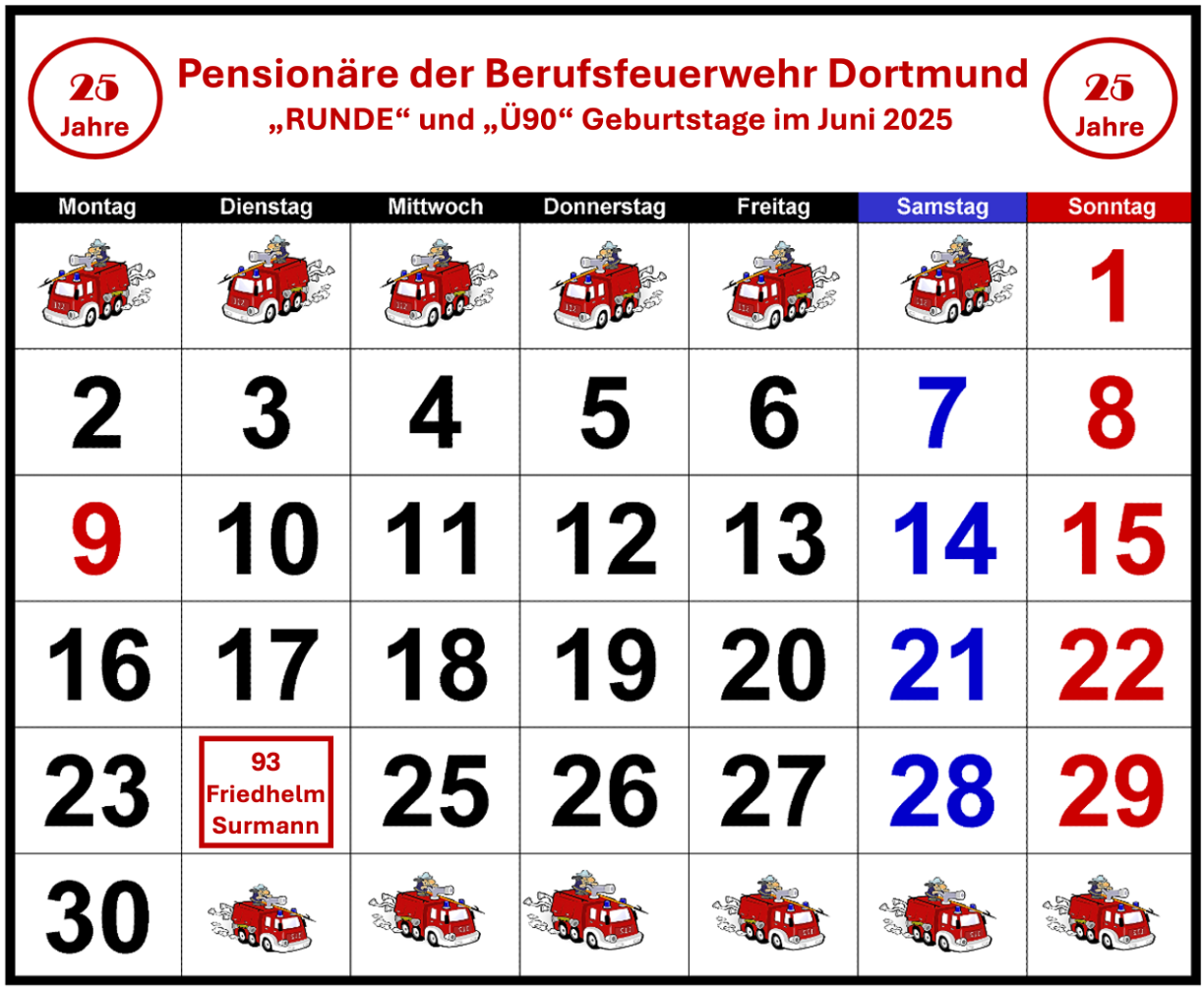 Kalender Juni Neu