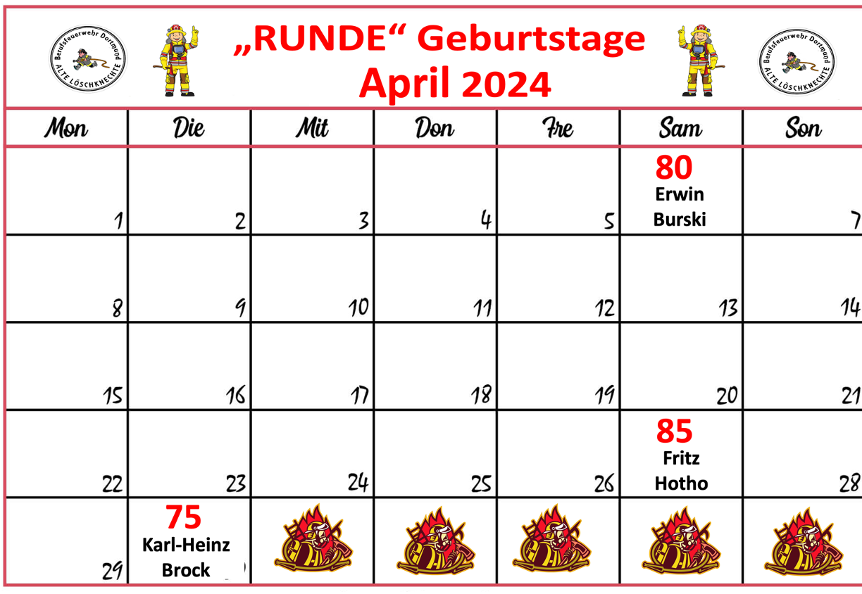 runde Geburtstage April 2024